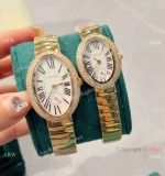 Best Replica Cartier Baignoire De Watches Gold with Diamonds